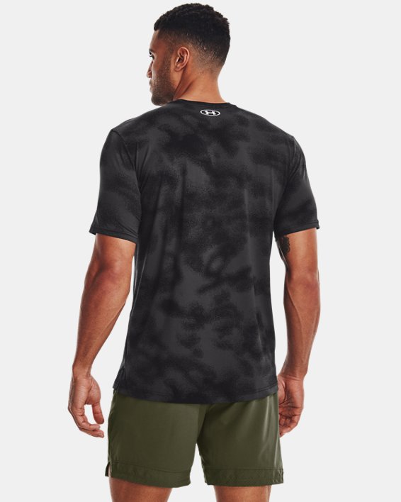เสื้อแขนสั้น UA RUSH™ Energy Print สำหรับผู้ชาย in Black image number 1
